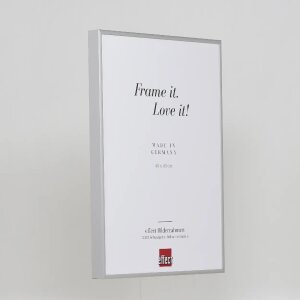 Cornice effetto alluminio Quadro 45x60 cm vetro acrilico argento