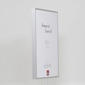 Cornice effetto alluminio Quadro 45x60 cm vetro acrilico argento