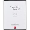 Cornice effetto alluminio Quadro 45x60 cm nero vetro acrilico lucido