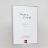 Cornice Quadro effetto alluminio 50x60 cm vetro acrilico argento