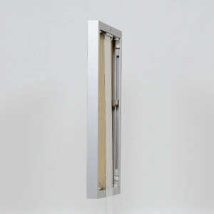 Cornice effetto Quadro 60x60 cm argento alluminio vetro acrilico pannello posteriore MDF