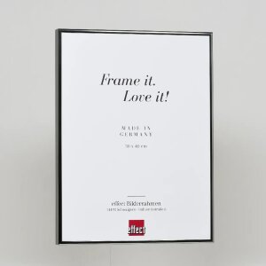Cornice effetto Quadro in alluminio 60x60 cm argento antico vetro acrilico