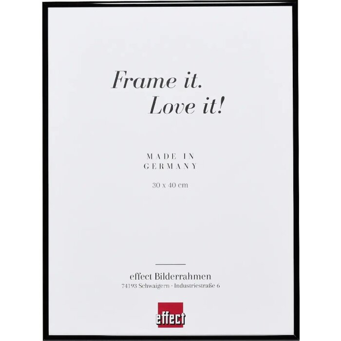 Cornice effetto alluminio Quadro 60x90 cm nero vetro acrilico lucido