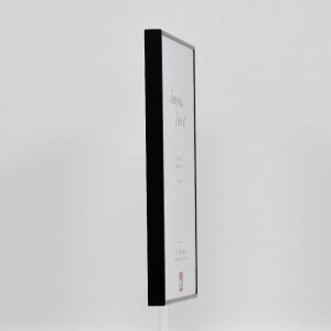 Cornice effetto alluminio Quadro 60x90 cm nero vetro acrilico lucido