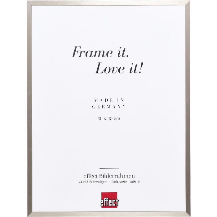 Cornice per foto in alluminio Effect Serie 2 con plexiglas grigio opaco 45x60 cm