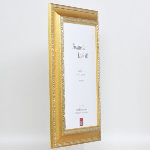 Cornice effetto barocco profilo 31 oro 21x29,7 cm vetro acrilico