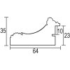 Cornice effetto barocco profilo 31 marrone 35x100 cm vetro acrilico