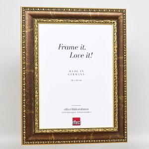 Cornice effetto barocco profilo 31 marrone 60x80 cm vetro acrilico