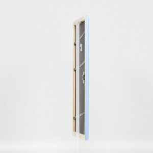 Telaio effetto legno profilo 32 blu 25x70 cm vetro acrilico