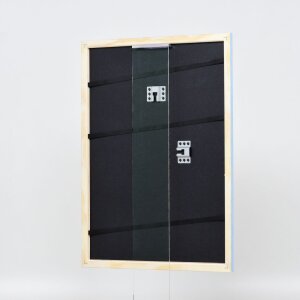 Telaio effetto legno profilo 32 blu 25x80 cm vetro acrilico