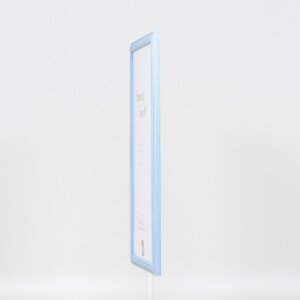 Telaio effetto legno profilo 32 blu 25x80 cm vetro acrilico