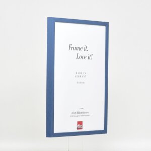 Telaio effetto legno profilo 35 blu 23x70 cm vetro acrilico