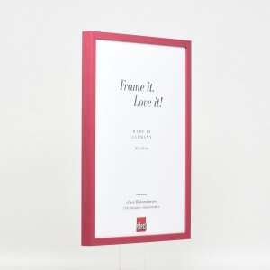 Telaio effetto legno profilo 35 rosso 23x70 cm vetro acrilico