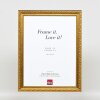 Effetto cornice barocca in legno profilo 37 oro antico 18x27 cm vetro acrilico
