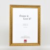 Effetto cornice barocca in legno profilo 37 oro antico 18x27 cm vetro acrilico