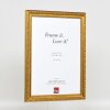 Effetto cornice barocca in legno profilo 37 oro antico 18x27 cm vetro acrilico