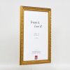 Effetto cornice barocca in legno profilo 37 oro antico 18x27 cm vetro acrilico