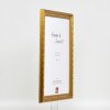 Effetto cornice barocca in legno profilo 37 oro antico 18x27 cm vetro acrilico