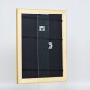 Effetto cornice barocca in legno profilo 37 oro antico 23x70 cm vetro acrilico
