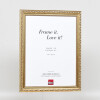 Cornice barocca effetto legno Profilo 37 argento antico 25x50 cm Vetro acrilico