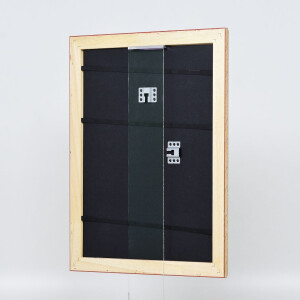 Effetto legno Telaio barocco Profilo 37 argento antico 29,7x42 cm Vetro acrilico