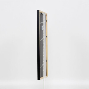 Cornice effetto legno massello profilo 39 nero 7x10 cm vetro acrilico