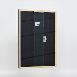 Effetto cornice in legno massiccio Profilo 39 nero 30x30 cm Vetro acrilico