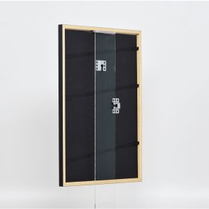 Effetto cornice in legno massiccio Profilo 39 nero 30x30 cm Vetro acrilico
