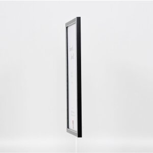 Effetto cornice in legno massiccio Profilo 39 nero 30x30 cm Vetro acrilico