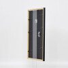 Cornice effetto legno massiccio profilo 39 nero 30x45 cm vetro acrilico