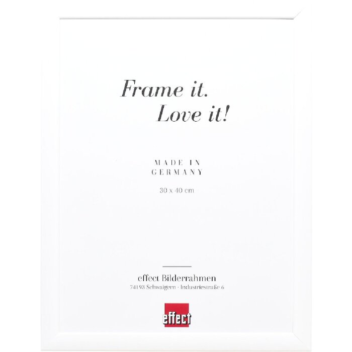 Cornice per foto in legno Effect Profil 43 bianco lucido 18x27 cm vetro decorativo