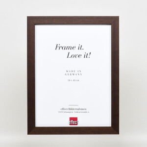 Cornice in legno ad effetto Profilo 52 marrone scuro 18x32 cm vetro artistico