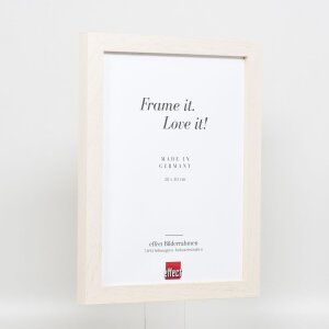 Cornice effetto legno Profilo 52 bianco 59,4x84,1 cm vetro artistico
