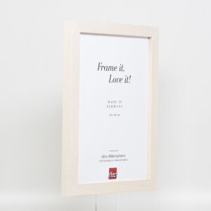 Cornice effetto legno Profilo 52 bianco 59,4x84,1 cm vetro artistico