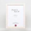 Cornice effetto legno Profilo 52 bianco 59,4x84,1 cm vetro artistico