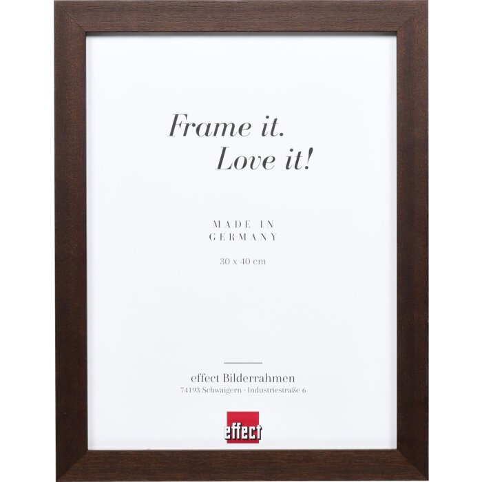 Cornice in legno ad effetto Profilo 52 marrone scuro 30,5x91,5 cm vetro artistico