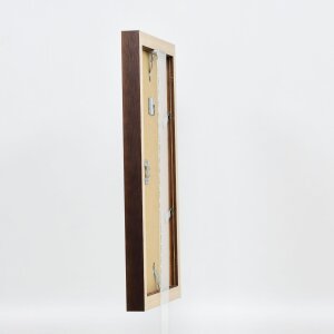 Cornice in legno ad effetto Profilo 52 marrone scuro 30,5x91,5 cm vetro artistico