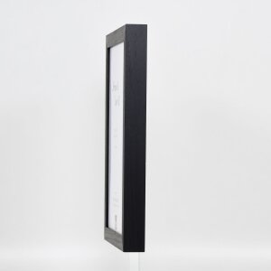 Cornice in legno effetto profilo 55 nero 18x27 cm vetro artistico