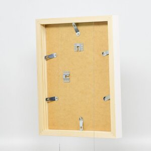 Cornice effetto legno profilo 55 bianco 40x40 cm vetro artistico