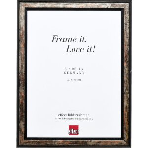 Effect Holzbilderrahmen Profil 64 schwarz 45x80 cm Kunstglas