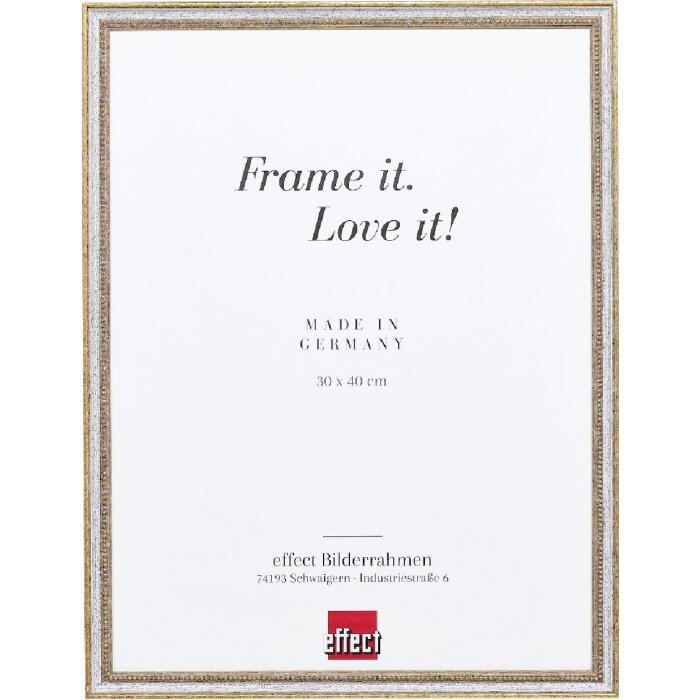 effect Bilderrahmen Holz Profil 66 weiß 15x20 cm mit Kunstglas