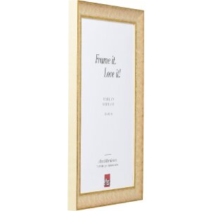 Effect Holzrahmen Profil 68 Elfenbein 24x30 cm mit Kunstglas
