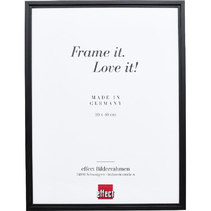 Cornice per foto in legno Effect Profilo 69 Nero 18x32 cm con vetro decorativo