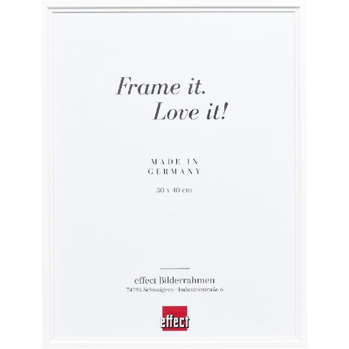 Cornice per foto in legno Profilo 69 Bianco 40x50 cm con vetro decorativo