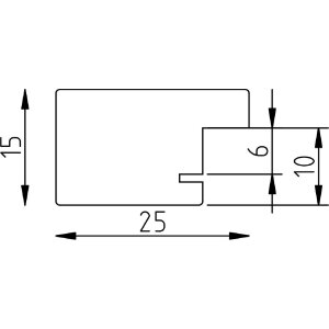 Cornice in legno profilo 71 Effect rovere 30,5x91,5 cm vetro artistico