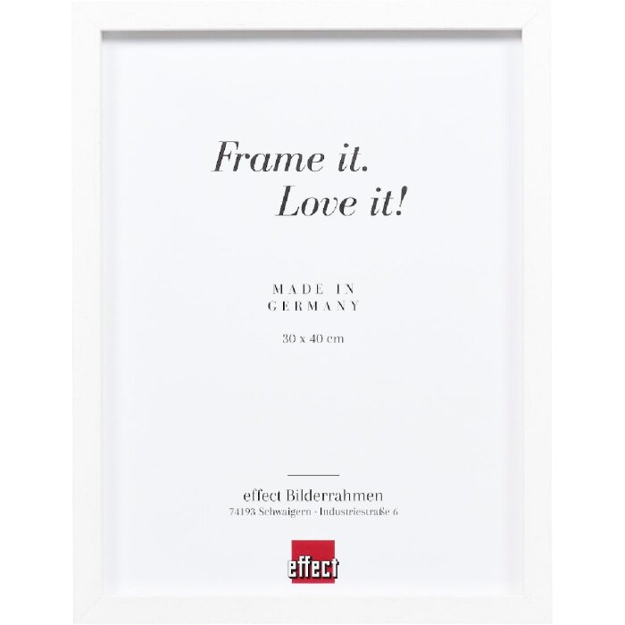 Cornice per foto in legno Profilo 74 Bianco 60x90 cm con vetro artistico