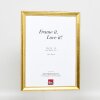 Cornice in legno effetto profilo 85 oro 25x50 cm vetro acrilico