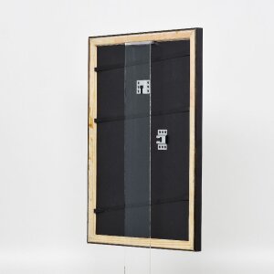 Cornice effetto legno profilo 85 nero 28x35 cm vetro acrilico