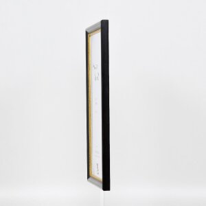 Cornice effetto legno profilo 85 nero 28x35 cm vetro acrilico