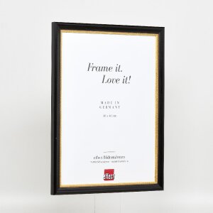 Cornice effetto legno profilo 85 nero 28x35 cm vetro acrilico